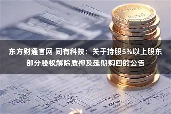 东方财通官网 同有科技：关于持股5%以上股东部分股权解除质押及延期购回的公告